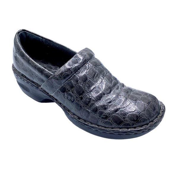 b.o.c. BOC Clogs Professional Nursing Shoes Charcoal Gray Croc Pattern 8.5 40 - Picture 2 of 8